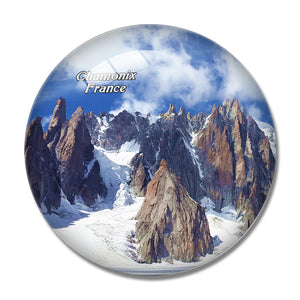 France Chamonix Alps 3D Fridge Magnet Crystal Glass