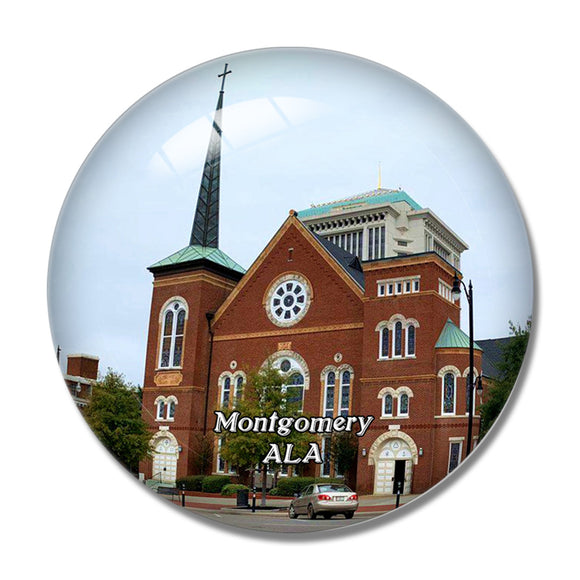 Montgomery Church Alabama USA 3D Fridge Magnet Crystal Glass