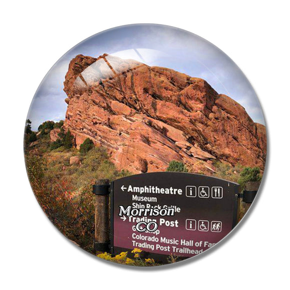 Morrison Red Rocks Park Colorado USA 3D Fridge Magnet Crystal Glass