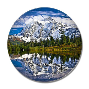 Mount Shukshan Washington USA 3D Fridge Magnet Crystal Glass