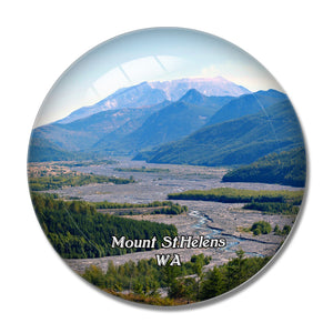 Mount St. Helens Washington USA 3D Fridge Magnet Crystal Glass