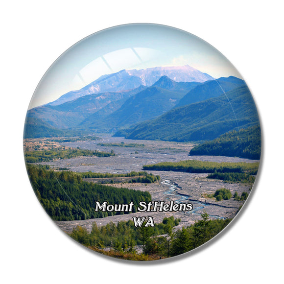 Mount St. Helens Washington USA 3D Fridge Magnet Crystal Glass