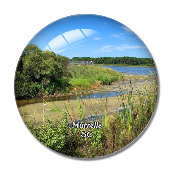 Murrells Inlet Beach Park South Carolina USA 3D Fridge Magnet Crystal Glass