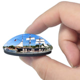 Mystic Seaport Museum Connecticut USA 3D Fridge Magnet Crystal Glass