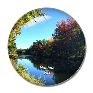 Nashua River Mine Falls Park New Hampshire USA 3D Fridge Magnet Crystal Glass