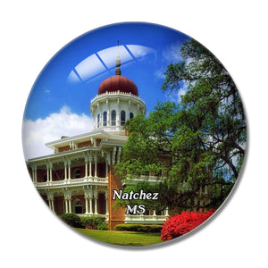 Natchez Longwood Mississippi USA 3D Fridge Magnet Crystal Glass