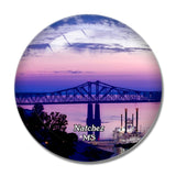 Natchez Mississippi River Mississippi USA 3D Fridge Magnet Crystal Glass