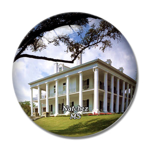 Natchez Rosalie Mansion Mississippi USA 3D Fridge Magnet Crystal Glass