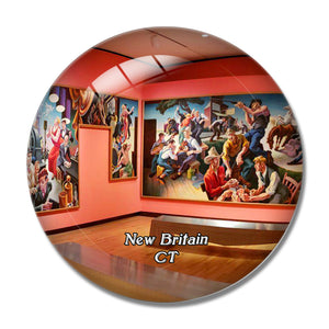 New Britain Museum Connecticut USA 3D Fridge Magnet Crystal Glass