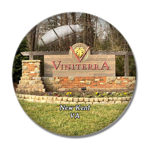 New Kent Winery Virginia USA 3D Fridge Magnet Crystal Glass