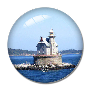 New London Lighthouse Connecticut USA 3D Fridge Magnet Crystal Glass