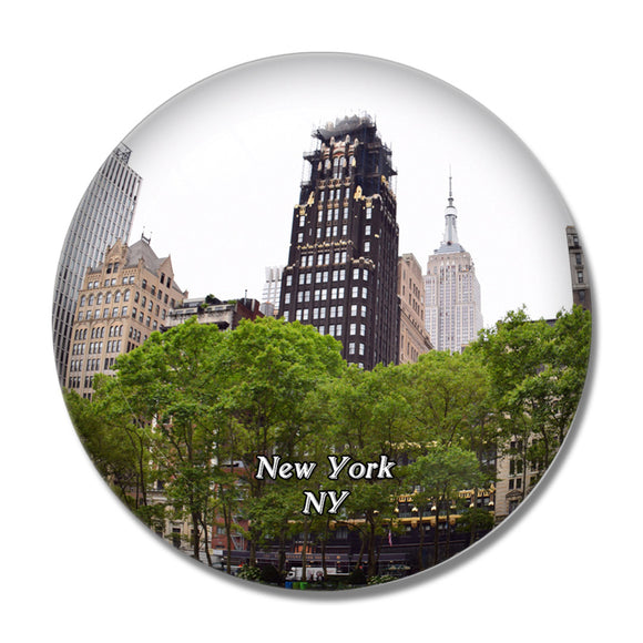 New York Bryant Park NY USA 3D Fridge Magnet Crystal Glass