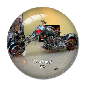 Newburgh Motorcyclepedia Museum NY USA 3D Fridge Magnet Crystal Glass