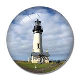 Newport Yaquina Bay Lighthouse Oregon USA 3D Fridge Magnet Crystal Glass