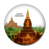 Bagan Temples Myanmar 3D Fridge Magnet Crystal Glass