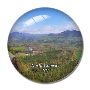 North Conway Cathedral Ledge New Hampshire USA 3D Fridge Magnet Crystal Glass