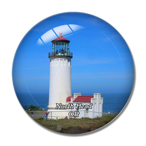 North Head Lighthouse Oregon USA 3D Fridge Magnet Crystal Glass