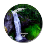 Oakridge Salt Creek Falls Oregon USA 3D Fridge Magnet Crystal Glass