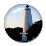 Ocracoke Lighthouse North Carolina USA 3D Fridge Magnet Crystal Glass