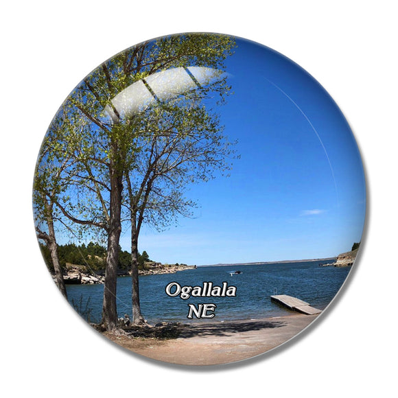 Ogallala Lake McConaughy Nebraska USA 3D Fridge Magnet Crystal Glass