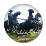 Oklahoma  Bricktown USA 3D Fridge Magnet Crystal Glass