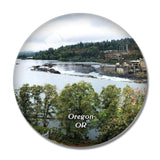 Oregon  Willamette Falls USA 3D Fridge Magnet Crystal Glass