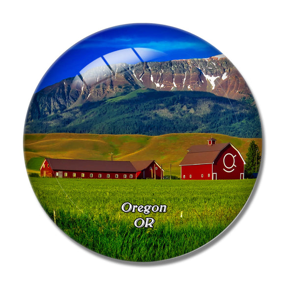 Oregon Farm USA 3D Fridge Magnet Crystal Glass