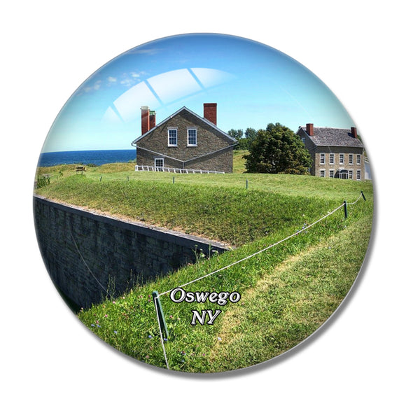 Oswego Fort Ontario State NY USA 3D Fridge Magnet Crystal Glass