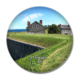 Oswego Fort Ontario State NY USA 3D Fridge Magnet Crystal Glass