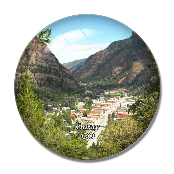 Ouray Colorado Valley USA 3D Fridge Magnet Crystal Glass