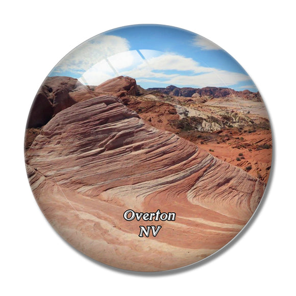 Overton Fire Wave Nevada USA 3D Fridge Magnet Crystal Glass