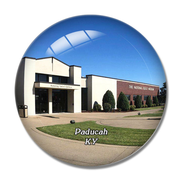 Paducah National Quilt Museum Kentucky USA 3D Fridge Magnet Crystal Glass