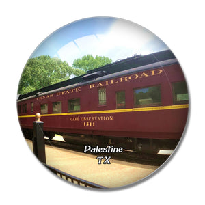 Palestine Texas State Railroad Texas USA 3D Fridge Magnet Crystal Glass