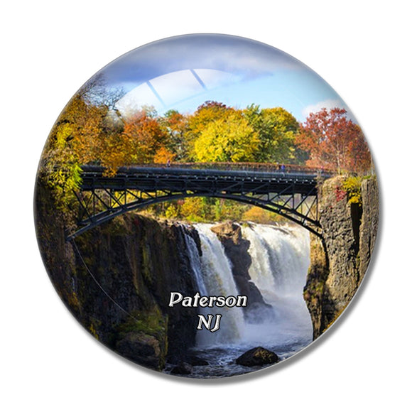 Paterson Great Falls New Jersey USA 3D Fridge Magnet Crystal Glass