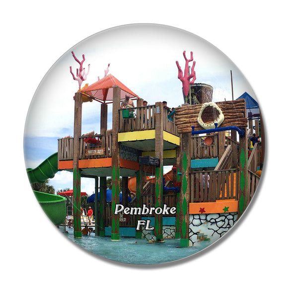 Pembroke Pines Park Florida USA 3D Fridge Magnet Crystal Glass