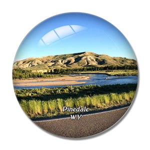 Pinedale Route 191 Wyoming USA 3D Fridge Magnet Crystal Glass