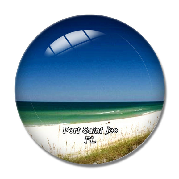 Port Saint Joe Beach Florida USA 3D Fridge Magnet Crystal Glass