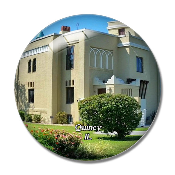Quincy Villa Kathrine Illinois USA 3D Fridge Magnet Crystal Glass