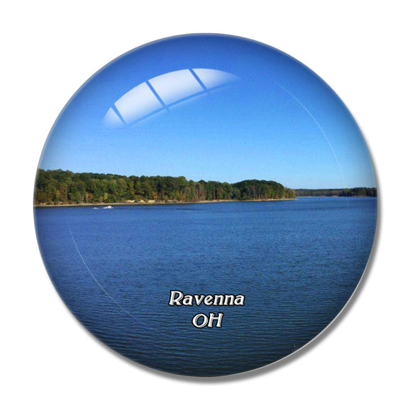 Ravenna West Branch Park Ohio USA 3D Fridge Magnet Crystal Glass