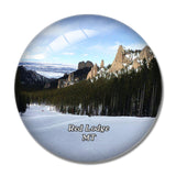 Red Lodge Mountain Montana USA 3D Fridge Magnet Crystal Glass