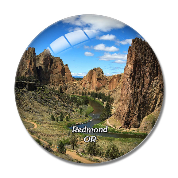 Redmond Smith Rock State Park Oregon USA 3D Fridge Magnet Crystal Glass