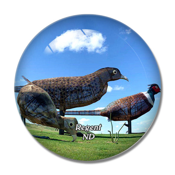Regent Enchanted Highway North Dakota USA 3D Fridge Magnet Crystal Glass