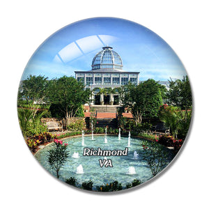 Richmond Garden Virginia USA 3D Fridge Magnet Crystal Glass