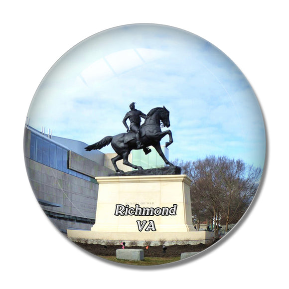 Richmond Virginia Museum USA 3D Fridge Magnet Crystal Glass