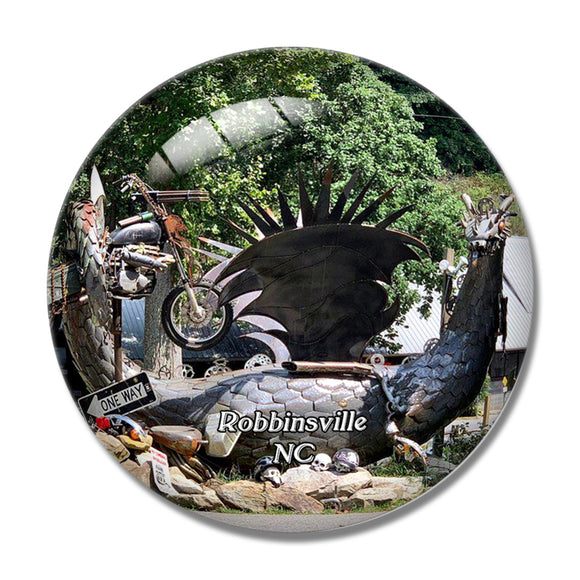 Robbinsville Tail of the Dragon North Carolina USA 3D Fridge Magnet Crystal Glass