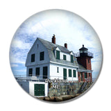 Rockland Breakwater Light Maine USA 3D Fridge Magnet Crystal Glass