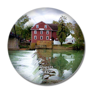 Rogers Arkansas USA 3D Fridge Magnet Crystal Glass