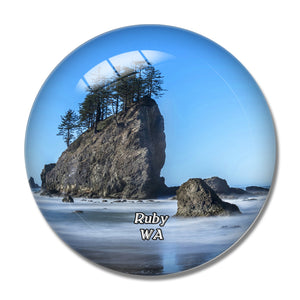 Ruby Beach Olympic National Park Washington USA 3D Fridge Magnet Crystal Glass