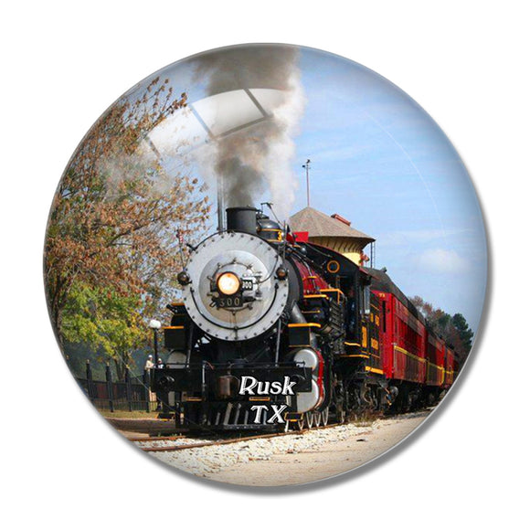 Rusk Railroad Texas USA 3D Fridge Magnet Crystal Glass