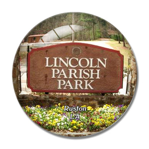 Ruston Lincoln Parish Park Louisiana USA 3D Fridge Magnet Crystal Glass